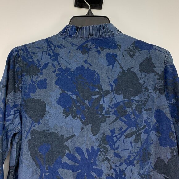 Juicy Couture Jacket Blue Camo Full Zip Front Lyocell - Picture 10 of 11